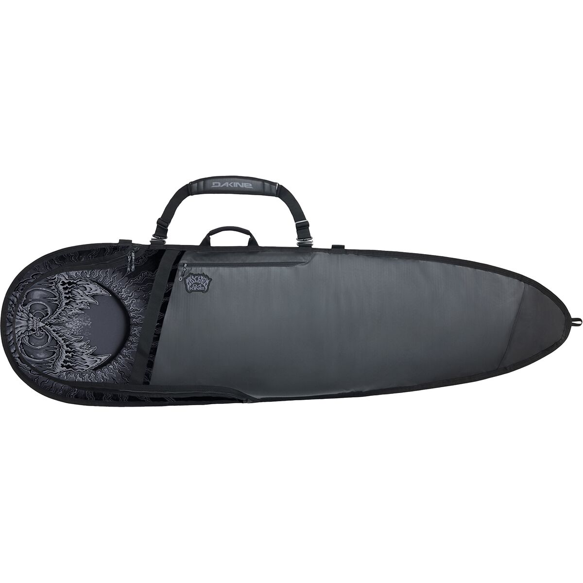 DAKINE x Mayhem Daylight Deluxe Thruster Surfboard Bag in Mayhem Black - Size: 6ft 6in