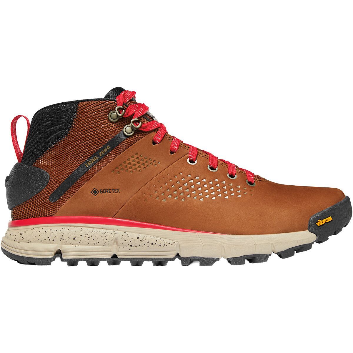 Danner Men's Trail 2650 GTX Mid Hiking Boot in Brown / Red2 - Size: