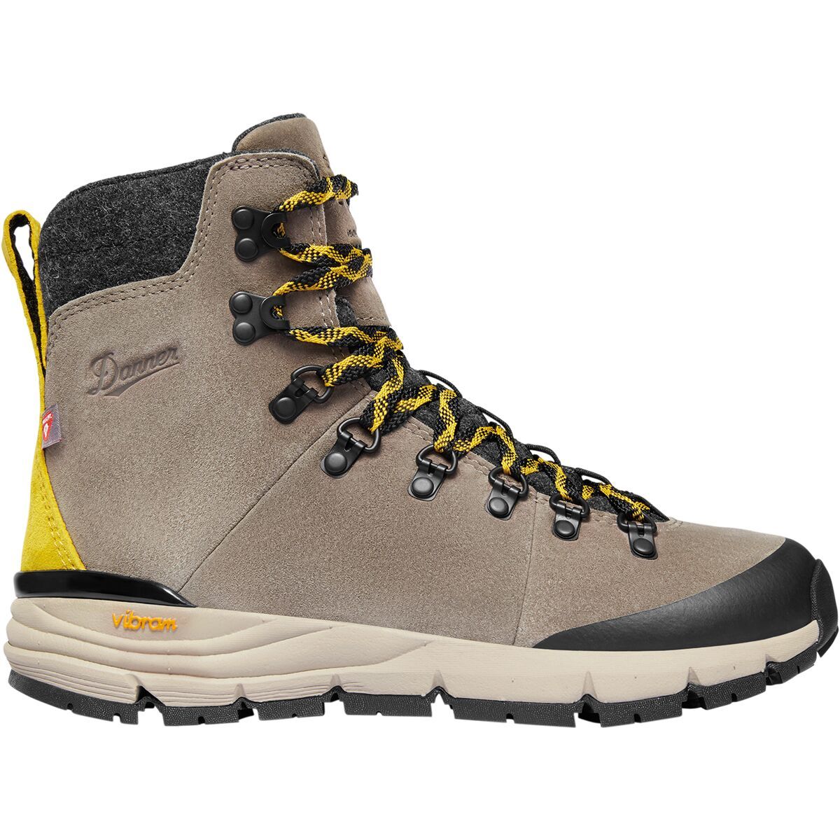 Danner Women's Arctic 600 Side-Zip Boot in Driftwood / Yellow - Size: 10