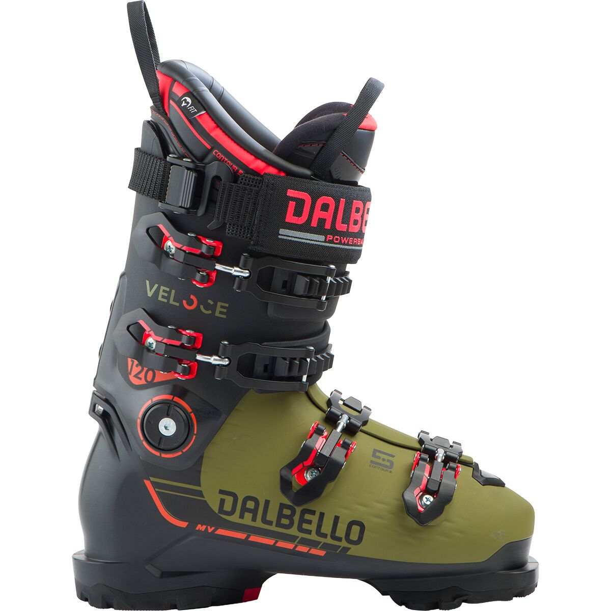 Dalbello Sports Dalbello Sports Veloce 120 MV Ski Boot - 2026 in Black / Olive - Size: 30.5 - $510.99 at Steep and Cheap