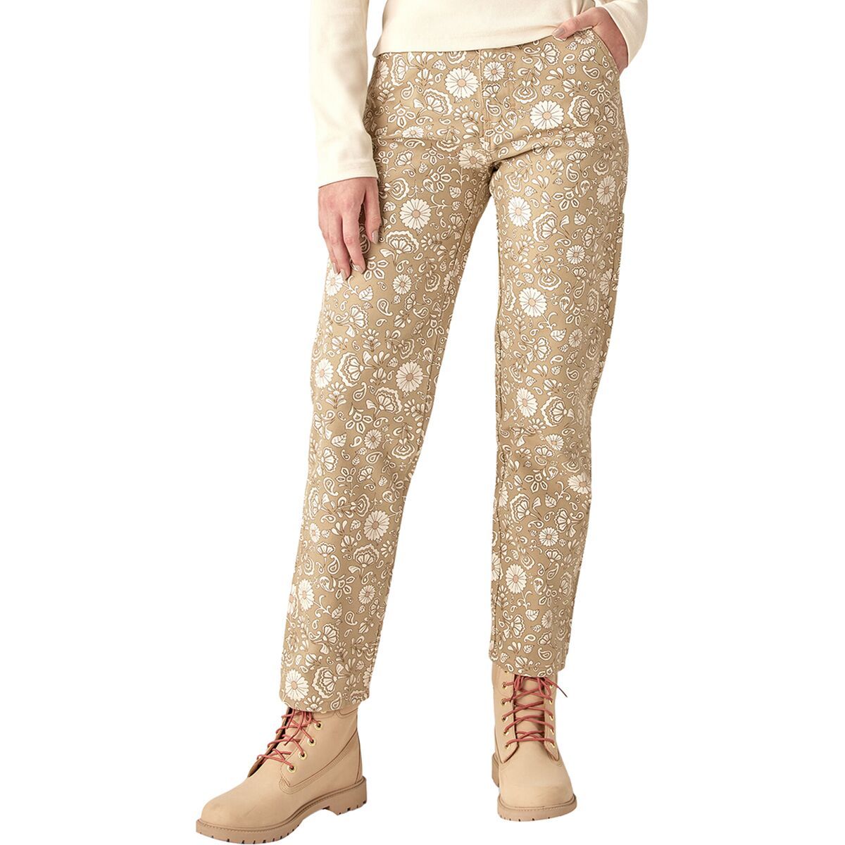 Dickies Women's Ellis Floral Pant in Floral On Canvas Light Base - Size: 24