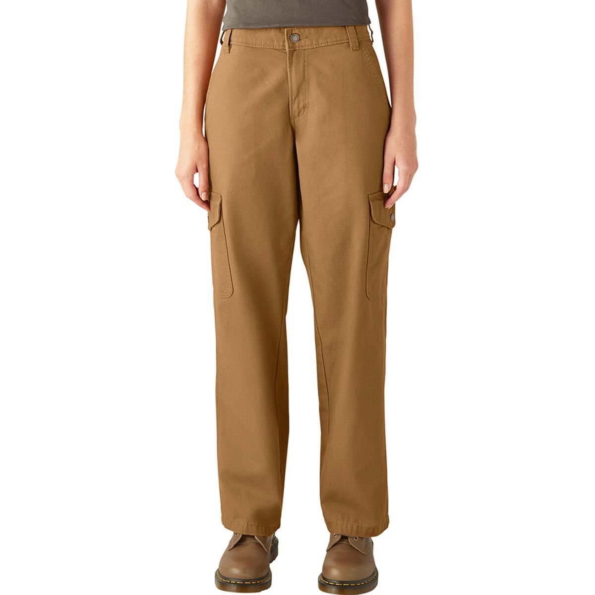 Dickies Women's Duck Canvas Cargo Pant in Brown Duck - Size: 29