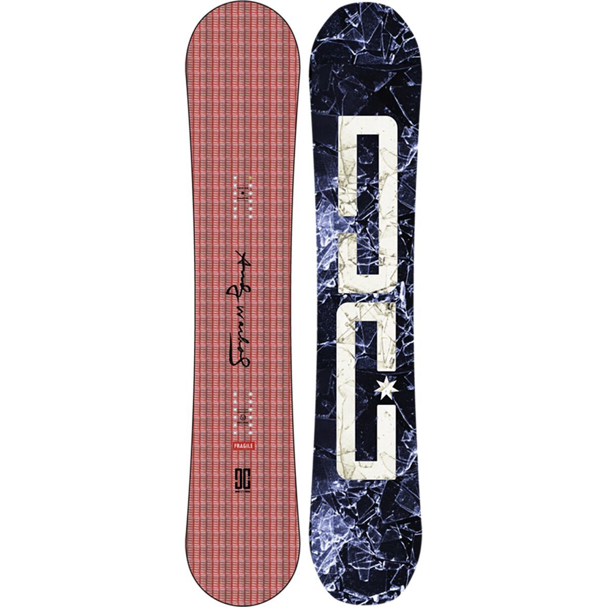 DC Andy Warhol Ply Snowboard - 2024 in Red Fragile - Size: 156cm