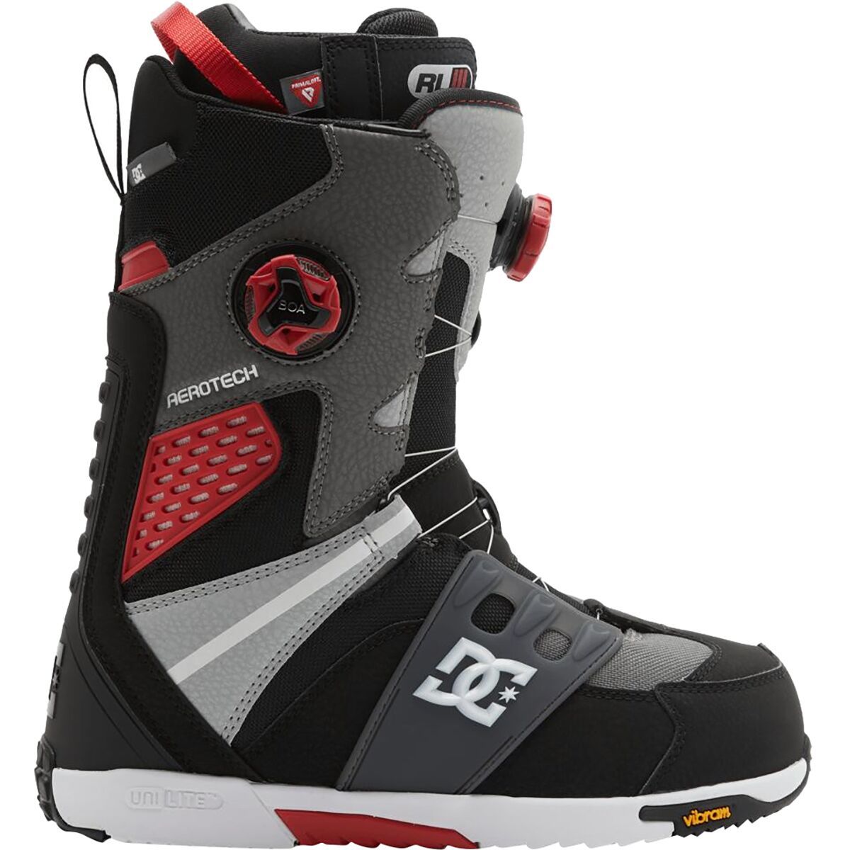 DC Men's Phantom Snowboard Boot - 2025 in Black / Grey / Red - Size: 9