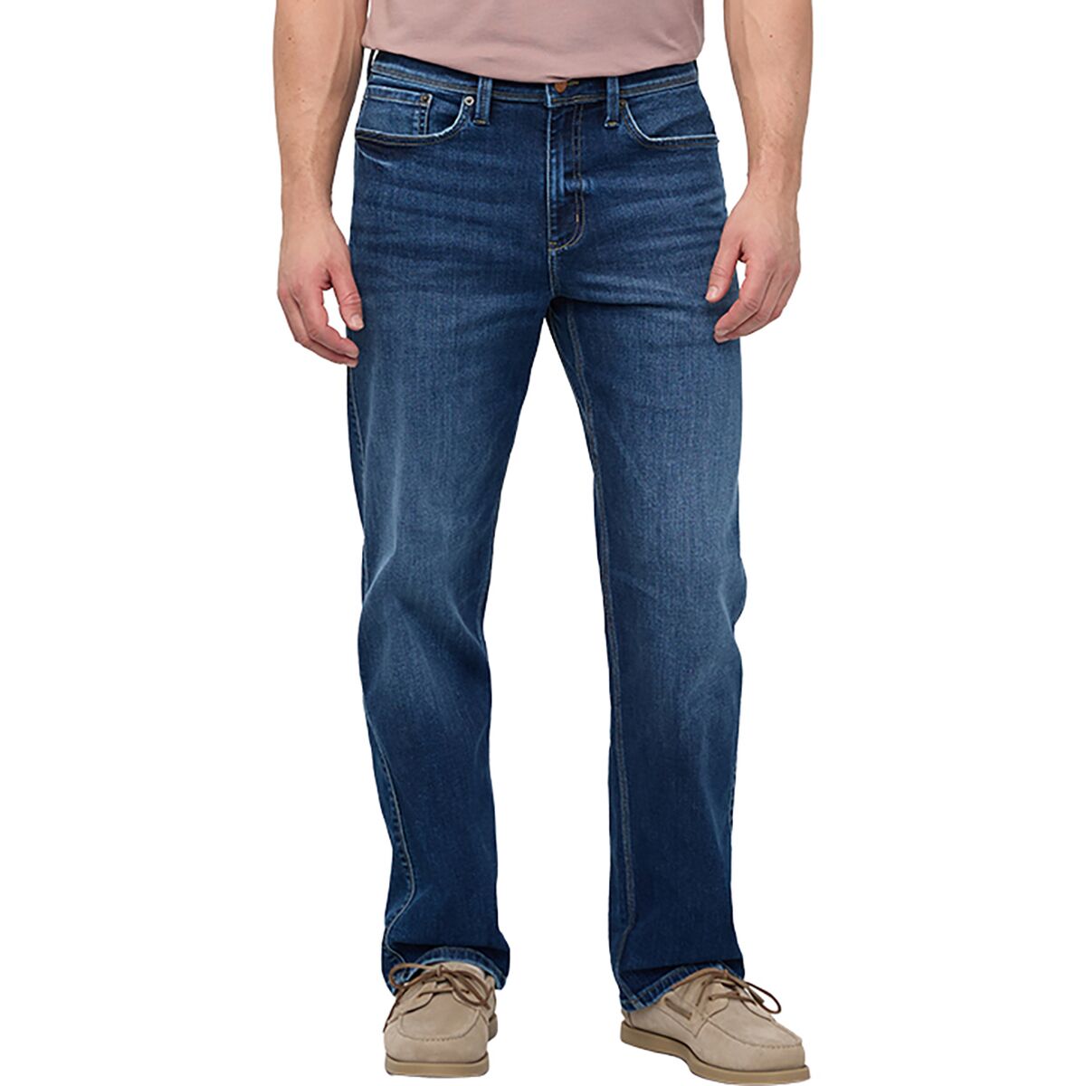 DU/ER Men's Performance Denim+ Relaxed Straight Pant in Prairie Indigo - Size: 32x30