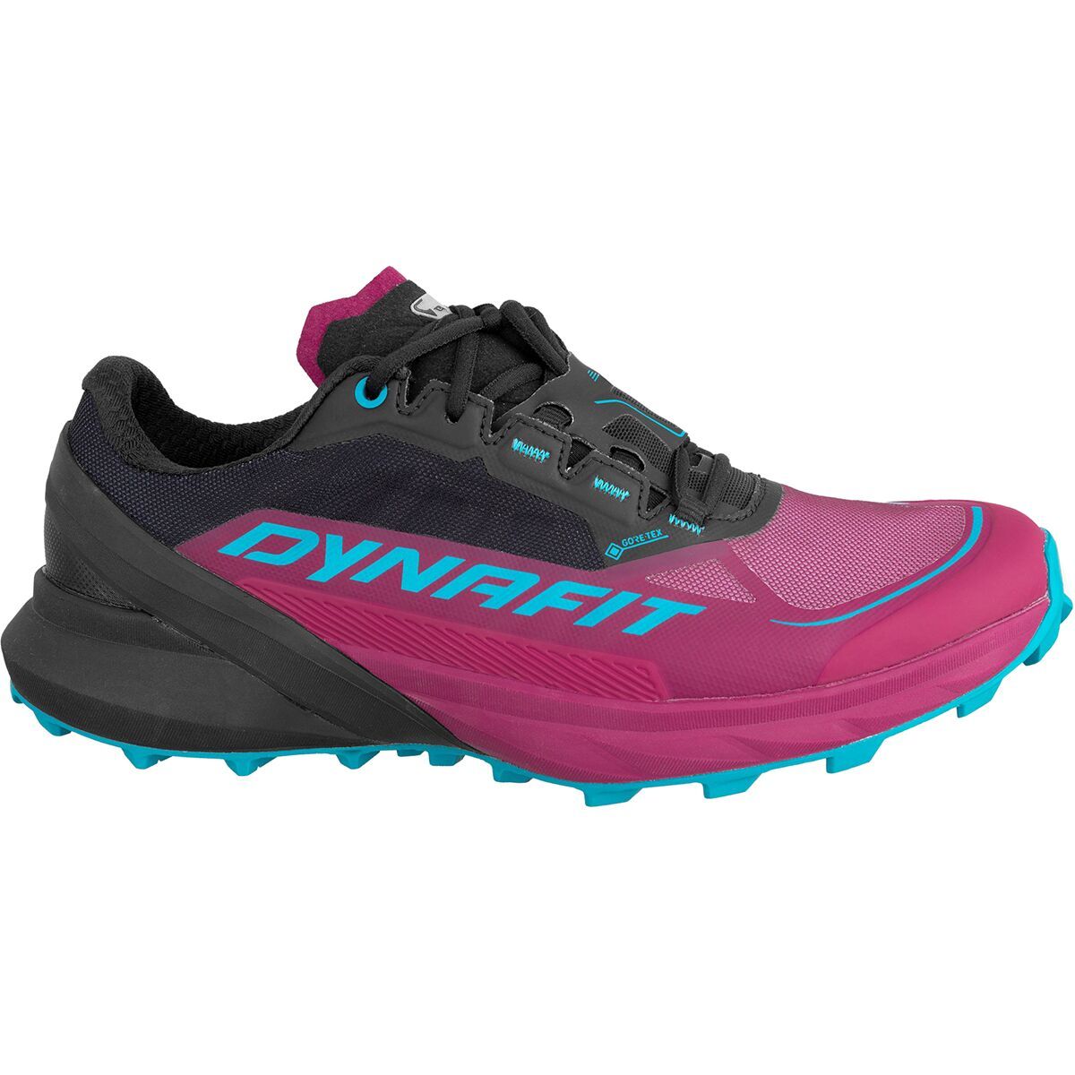 Dynafit Women's Ultra 50 GTX Trail Running Shoe in Black Out / Beet Red - Size: