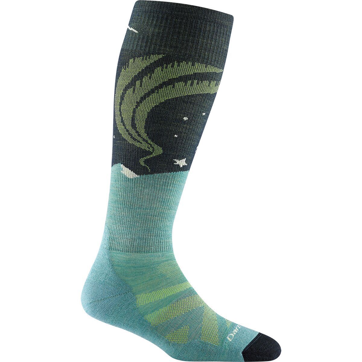 Darn Tough Women's Aurora OTC Lightweight Cushion Sock in Aqua - Size: Small