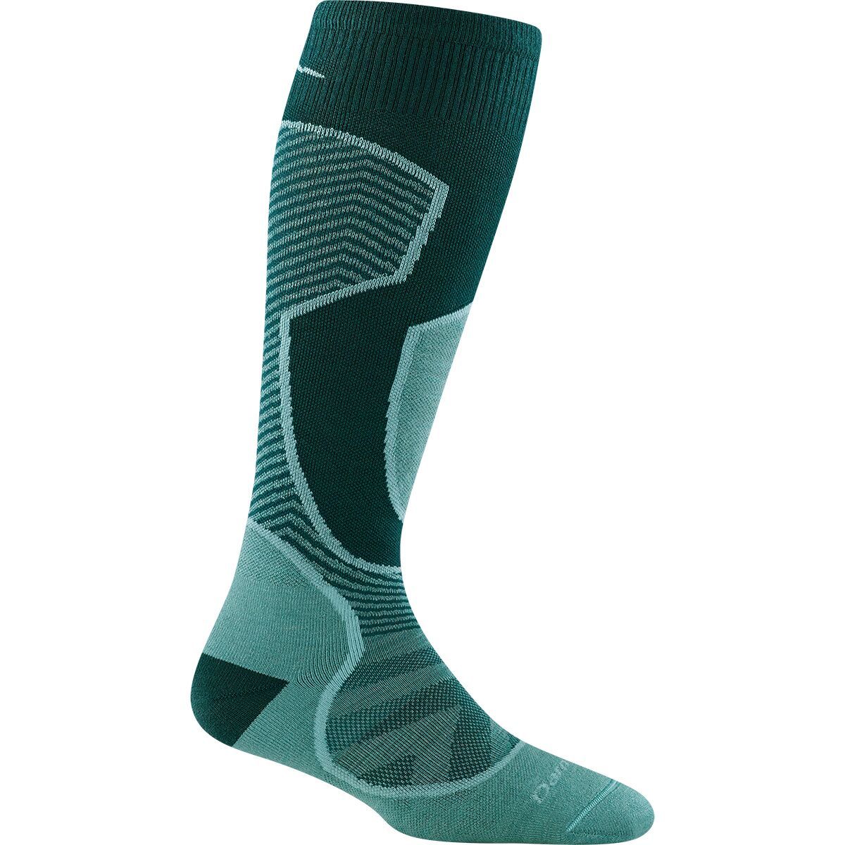Darn Tough Women's Outer Limits OTC LW Cushion Padded Shin Sock in Burgundy - Size: Large