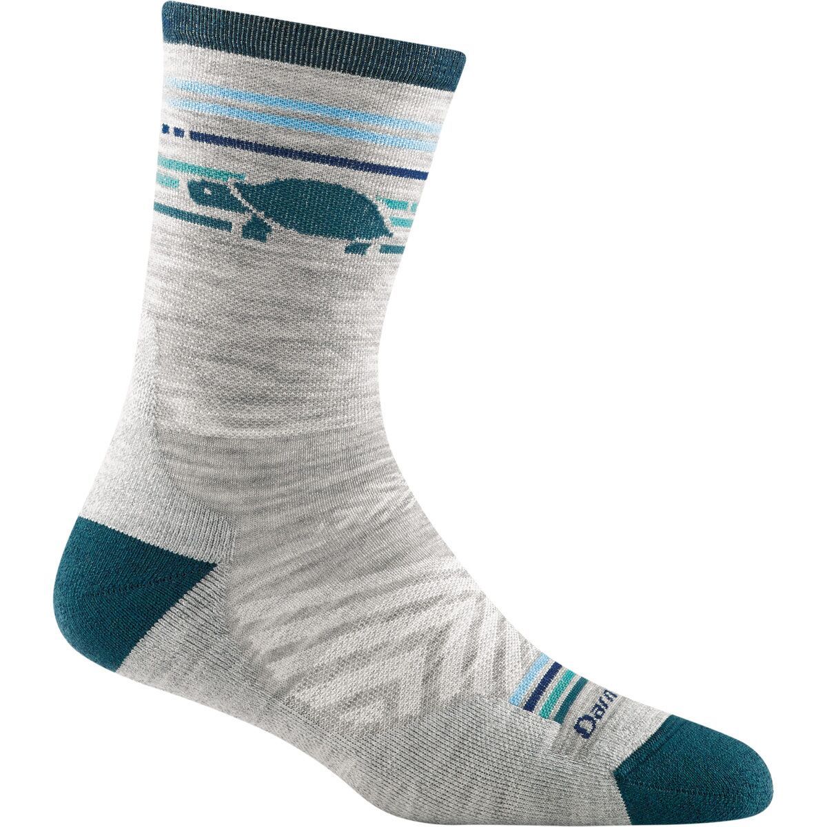 Darn Tough Women's Pacer Micro Crew Ultra-Lightweight Cushion Sock in Gray - Size: Medium