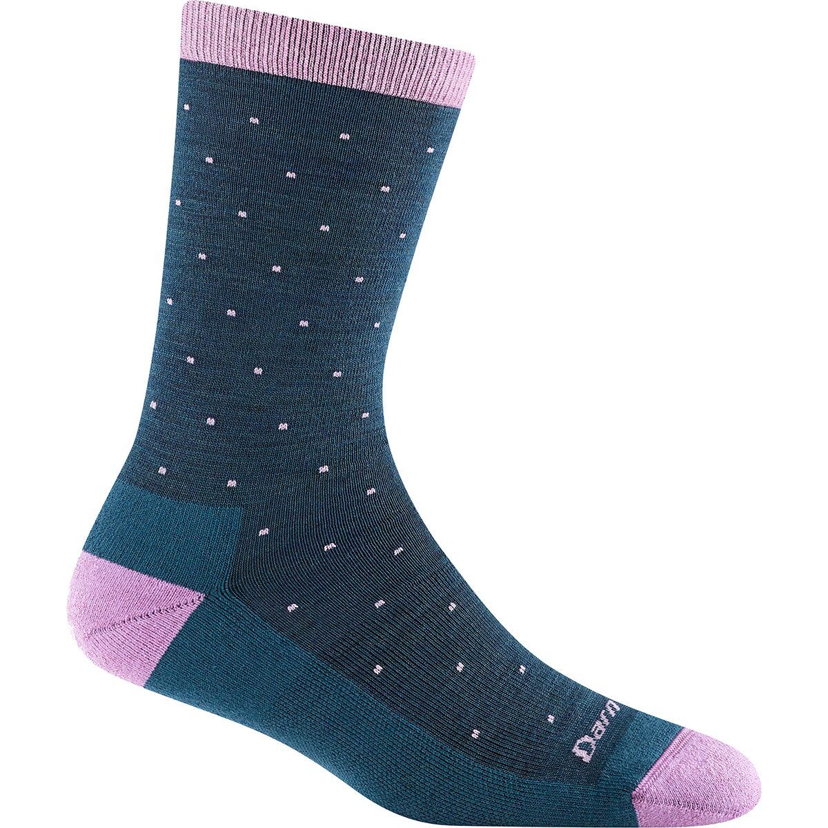 Darn Tough Women's Pin Drop Crew Lightweight Cushion Sock in Dark Teal - Size: Large
