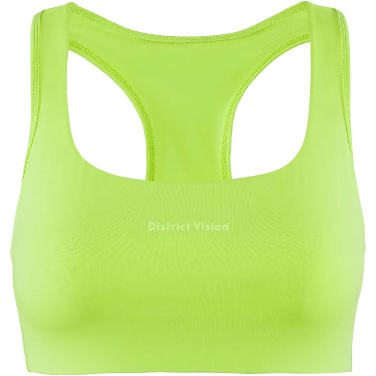 District Vision Women's Twin Layer Medium Support Bra in Lime - Size: XS