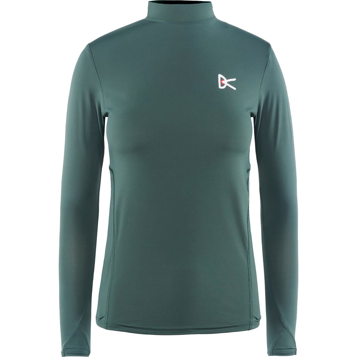 District Vision Women's Paneled Long-Sleeve Mock T-Shirt in Spruce - Size: XS