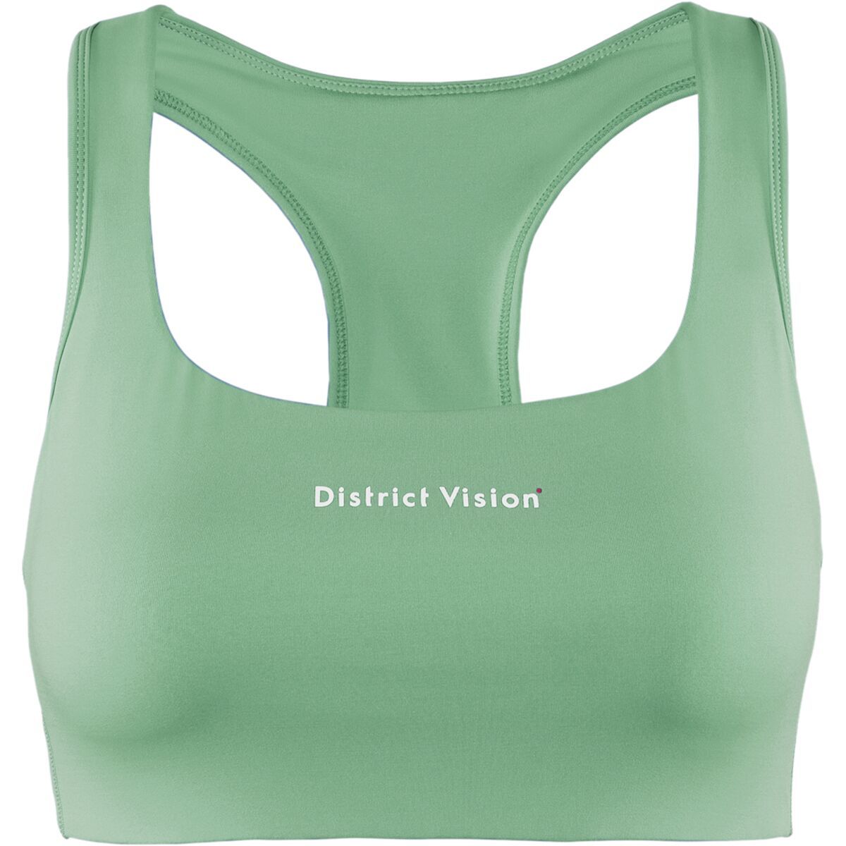 District Vision Women's Twin Layer Medium Support Sports Bra in Mint - Size: XS