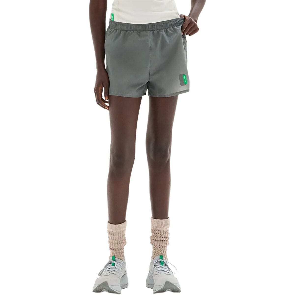 District Vision Women's Ultralight Nylon Zippered Short in Graphite - Size: Large