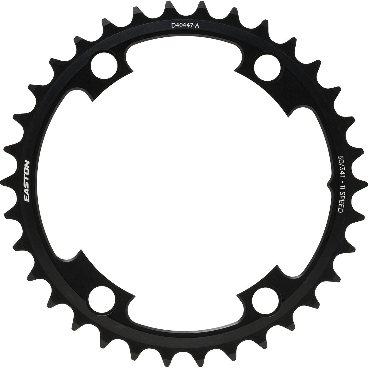 Easton Easton Asymmetric Chainring in Black - Size: 4-Bolt/11-Speed/52T - $67.19 at Steep and Cheap