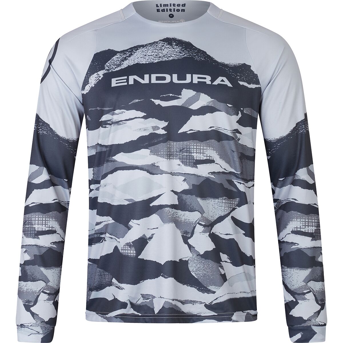 Endura Men's Mountain Camo LTD Printed Long-Sleeve T-Shirt in Black - Size: Medium