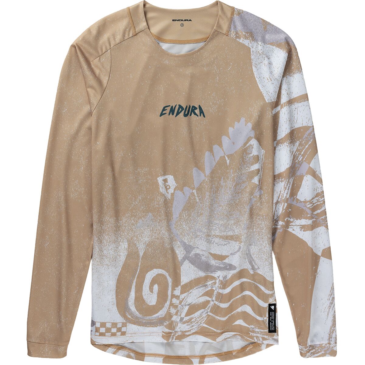Endura Endura Men's Singletrack Long-Sleeve Print Jersey in Sand - Size: Medium - $45.00 at Steep and Cheap