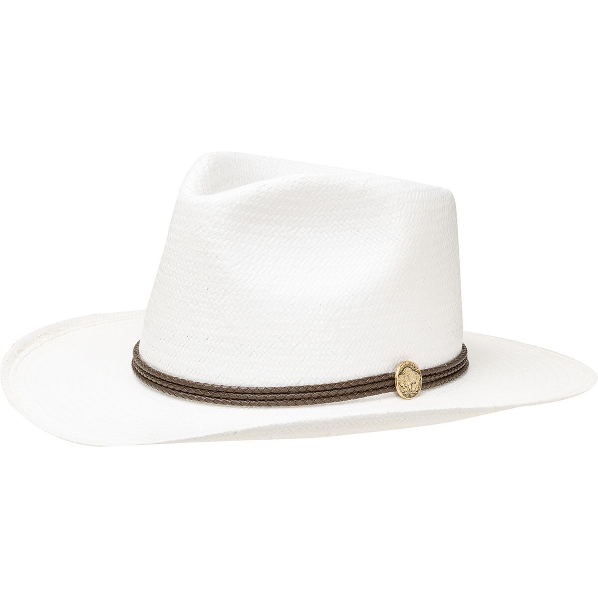 Stetson Woodrow Straw Hat in Bleach / Black Band - Size: Medium