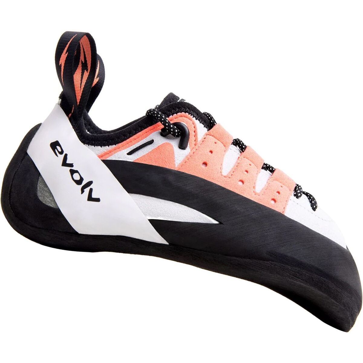 Evolv Women's Geshido Lace Climbing Shoe in White / Coral / Black - Size: 5