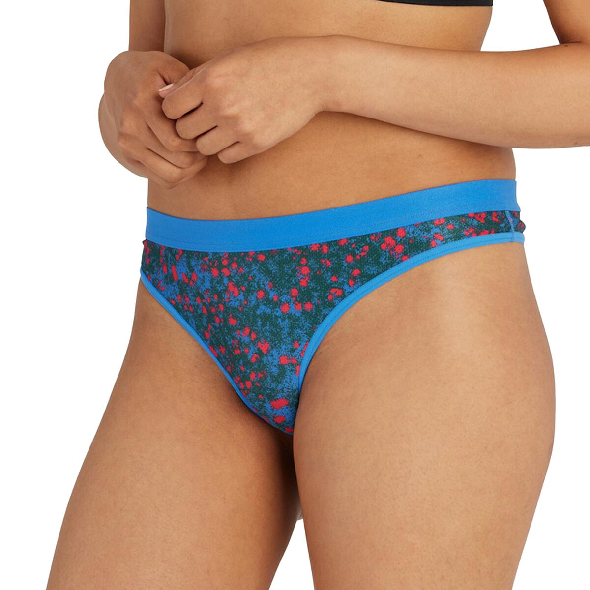 ExOfficio ExOfficio Women's Give-N-Go 2.0 Thong Underwear in Lagoon Camo Dot - Size: Small - $15.57 at Steep and Cheap