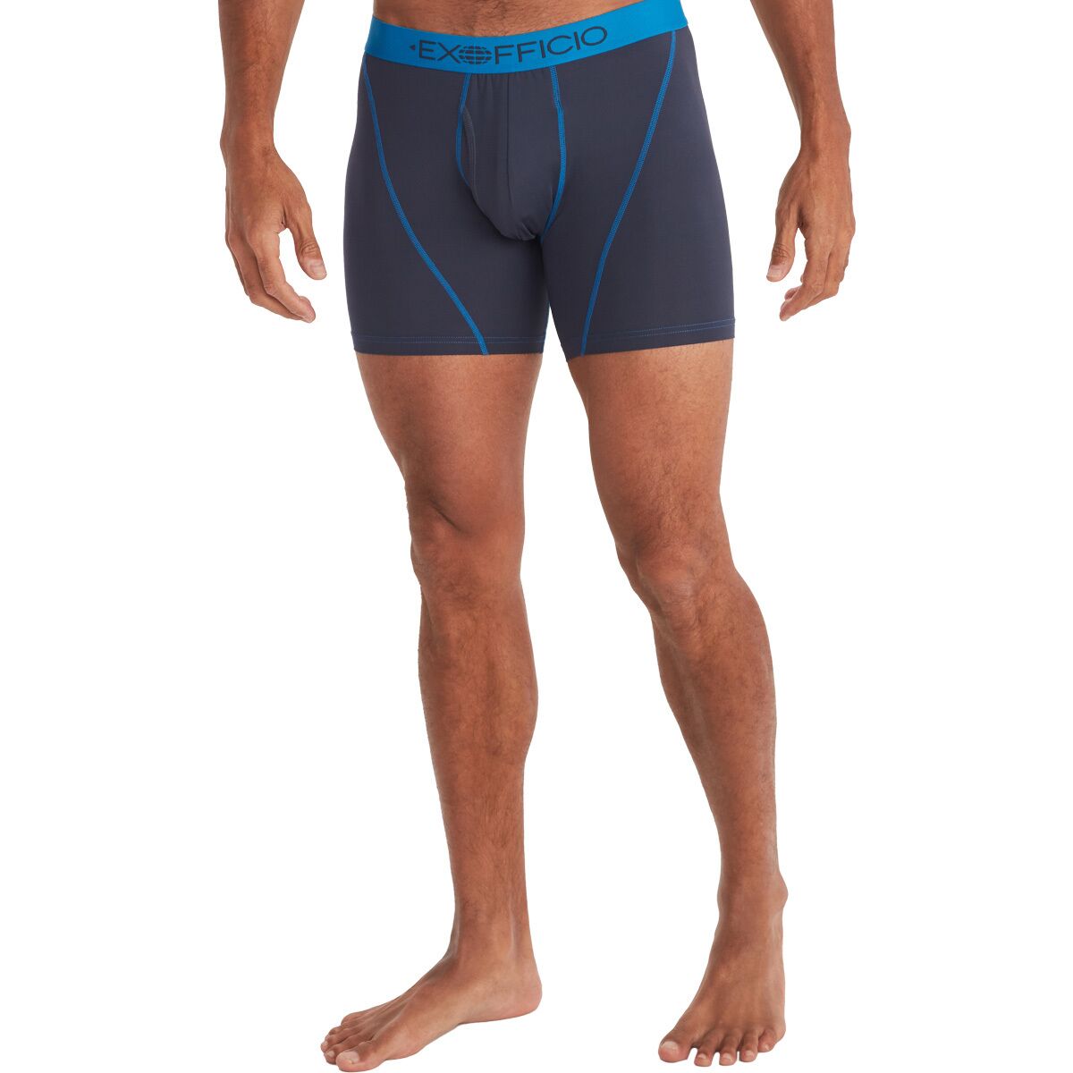 ExOfficio Men's Give-N-Go Sport 2.0 6in Boxer Brief in Navy / Skydiver - Size: Small