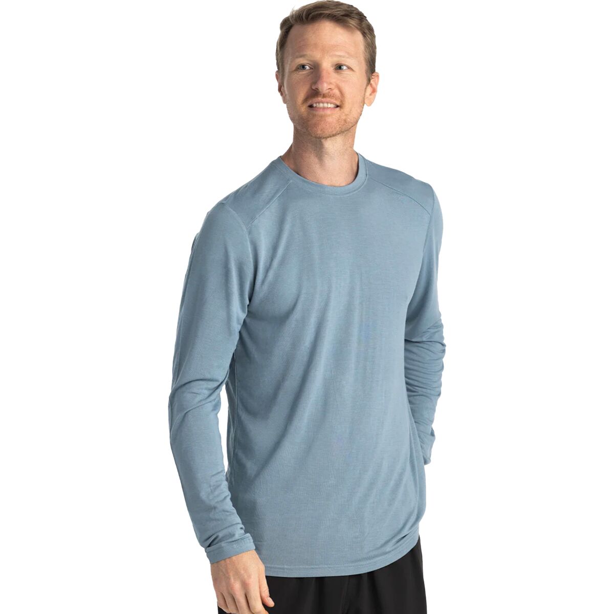 Free Fly Men's Lightweight Long-Sleeve Top in Blue Fog - Size: Medium