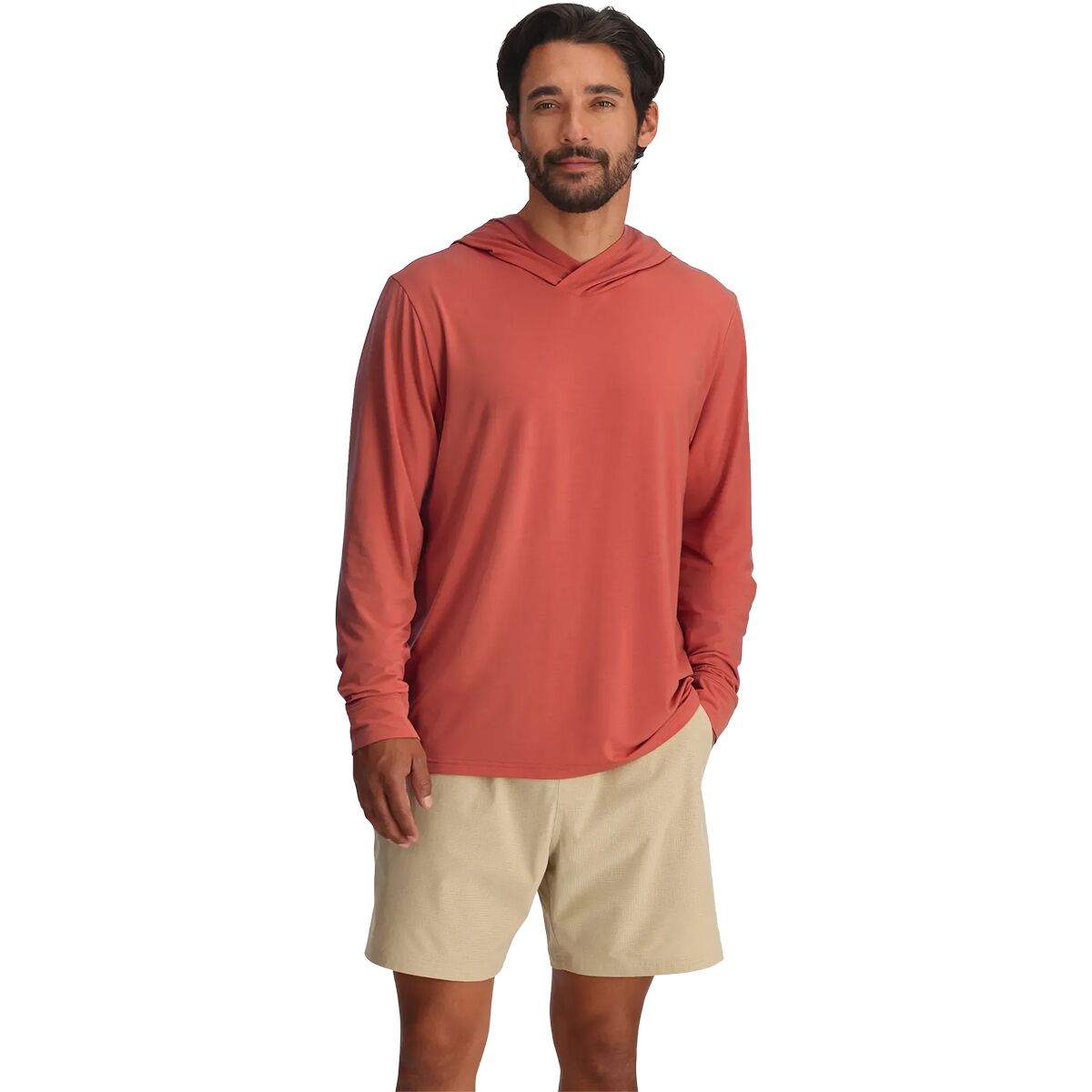 Free Fly Free Fly Men's Elevate Lightweight Hoodie in Red Clay - Size: XXL - $62.96 at Steep and Cheap