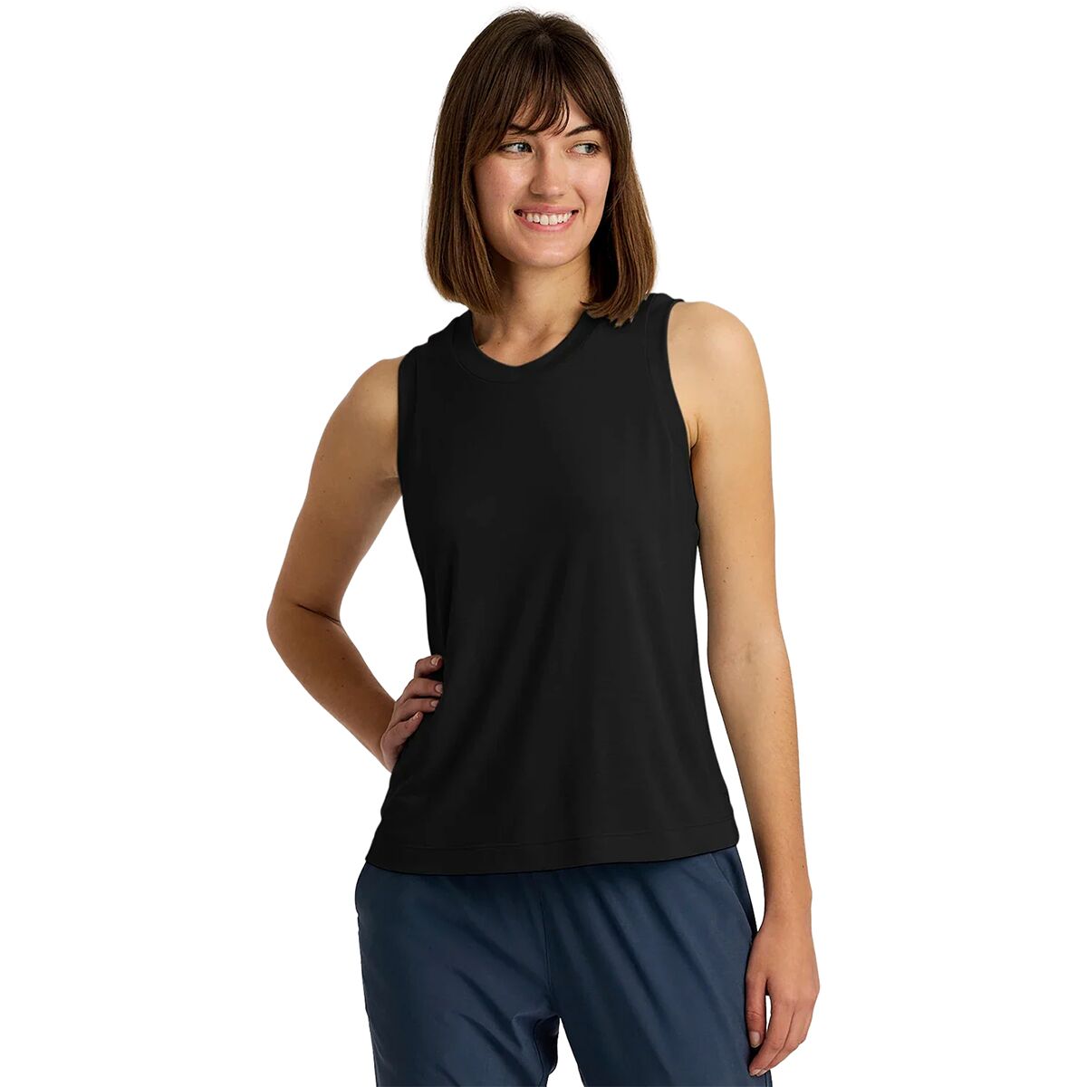 Free Fly Women's Elevate Lightweight Tank Top in Black - Size: XL