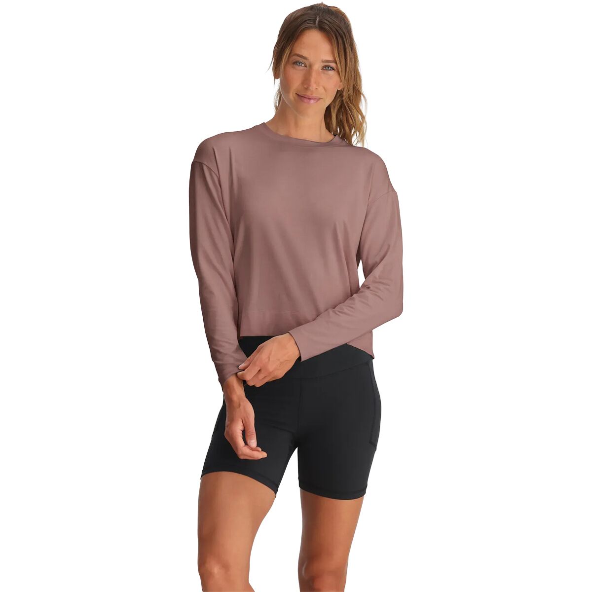 Free Fly Women's Shade Crossover Long-Sleeve Top in Fig - Size: XL