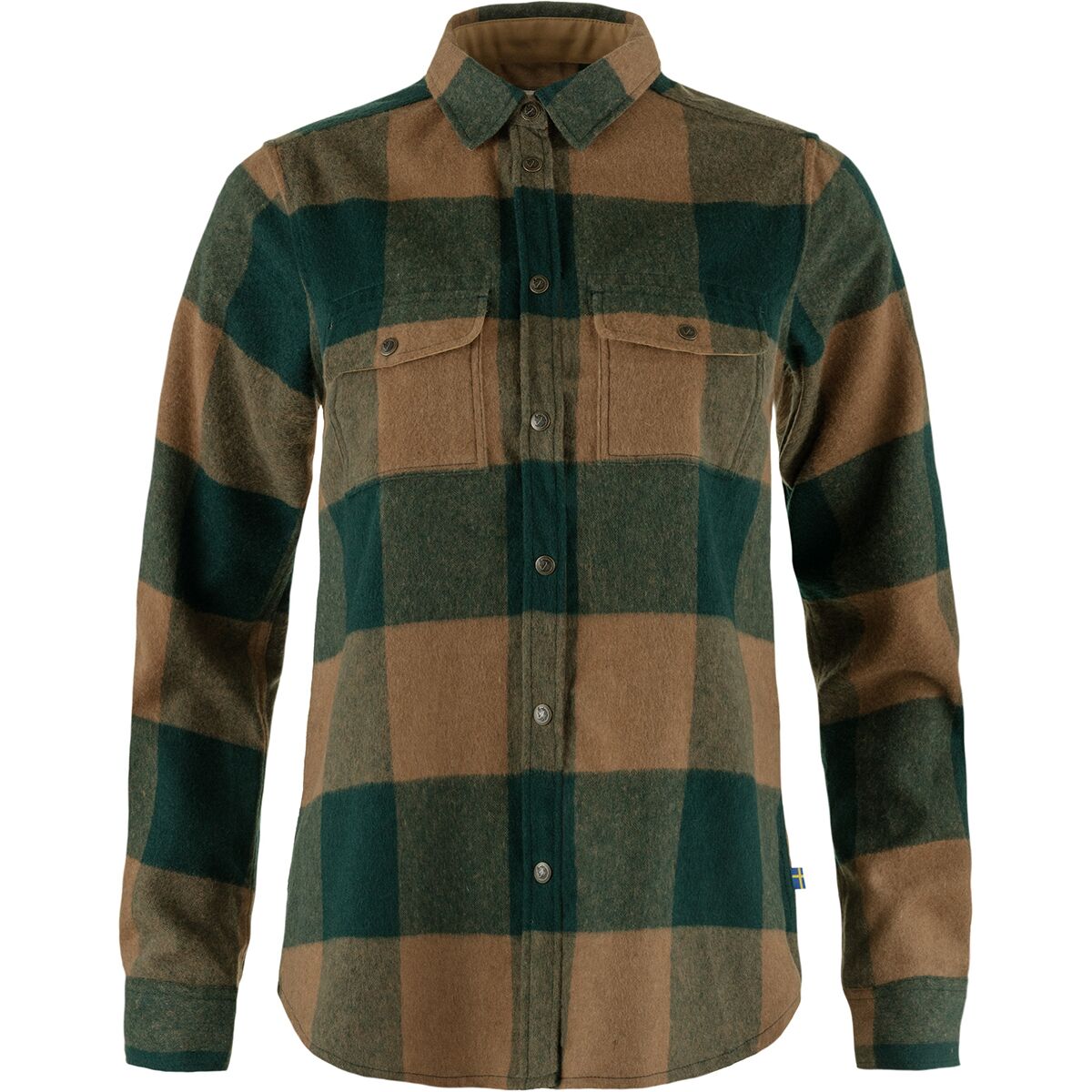 Fjallraven Fjallraven Women's Canada Long-Sleeve Shirt in Deep Patina / Buckwheat Brown - Size: XS - $101.97 at Steep and Cheap
