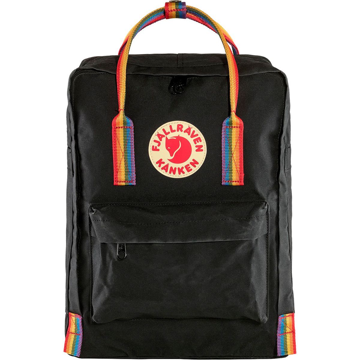 Fjallraven Kanken Rainbow 16L Backpack in Black / Rainbow Pattern