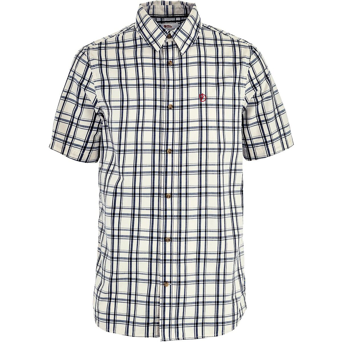 Fjallraven Fjallraven Men's Ovik Lite Short-Sleeve Shirt in Chalk White / Dark Navy - Size: Small - $50.00 at SteepandCheap.com