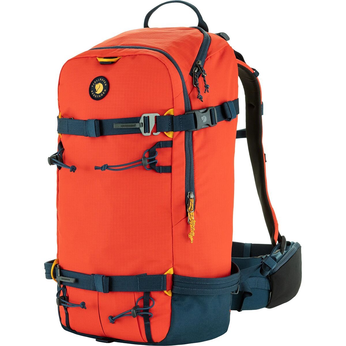 Fjallraven Bergtagen Touring 30L Backpack in Flame Orange / Mountain Blue - Size: S/M