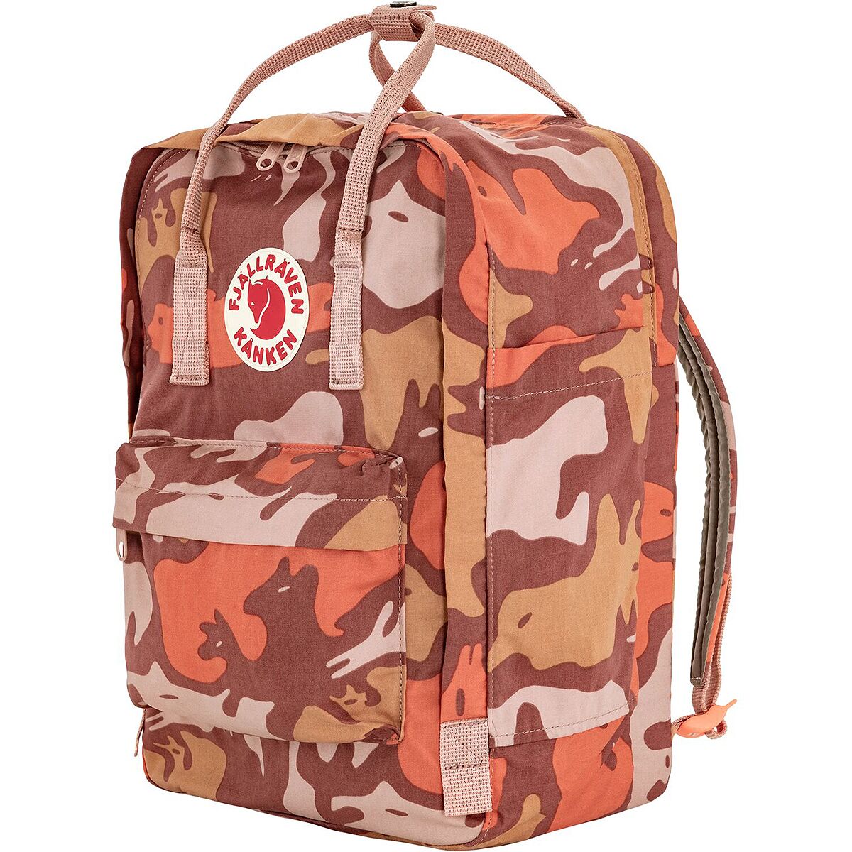 Fjallraven Kanken Graphics 15in Laptop Backpack in ChalkRose / Hidden Animals
