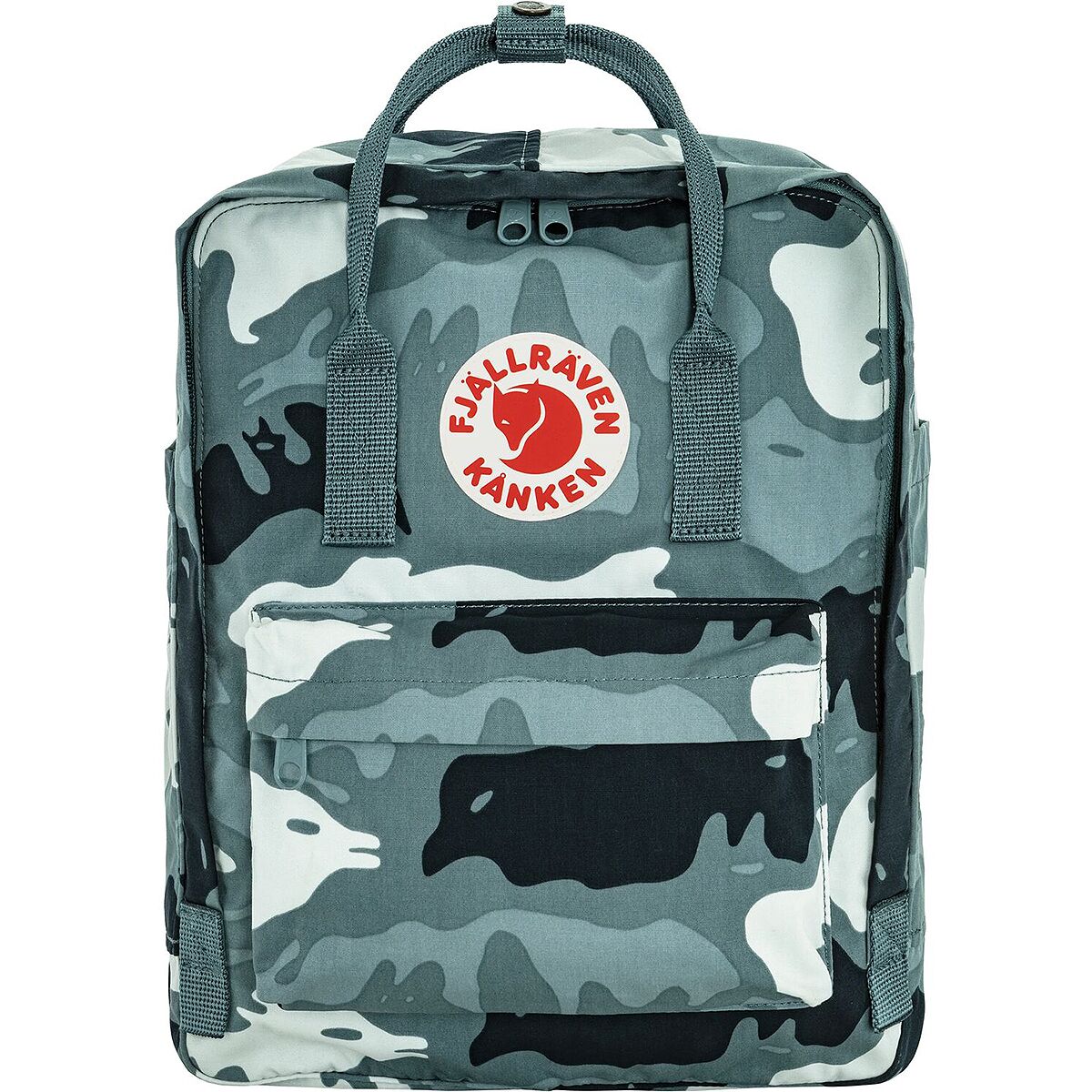 Fjallraven Kanken Graphics Backpack in Nimbus Blue / Hidden Animals