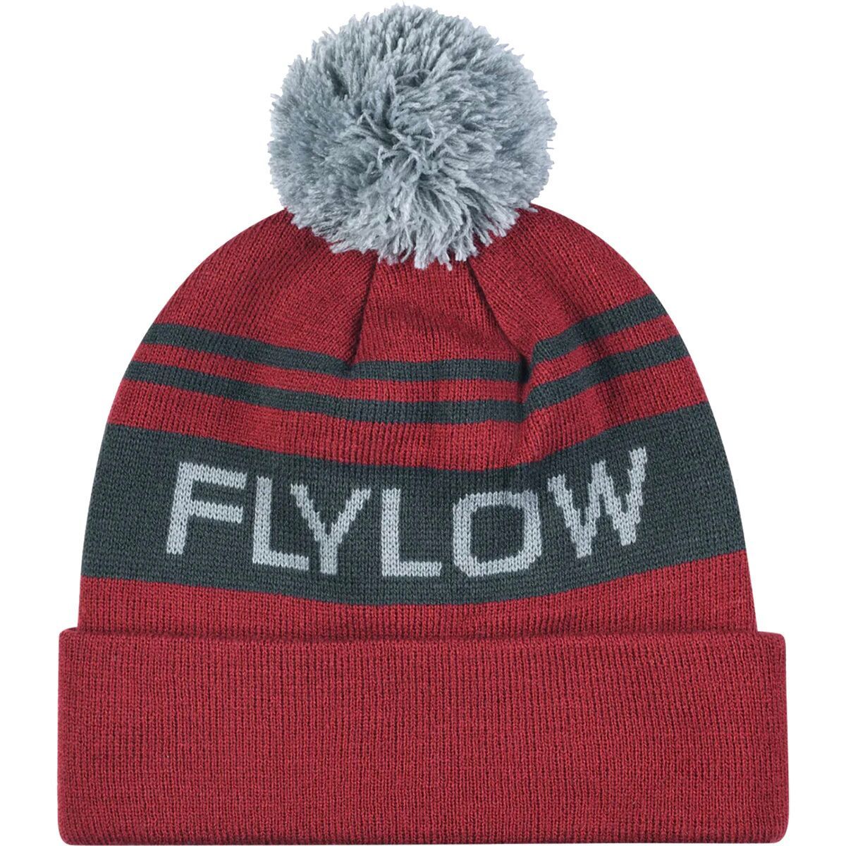 Flylow OG Pom Beanie in Redwood / Copper / Black
