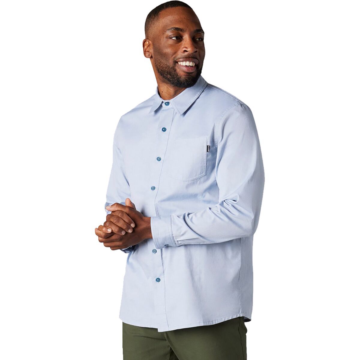 Flylow Men's Phil A Long-Sleeve Shirt in River - Size: Small