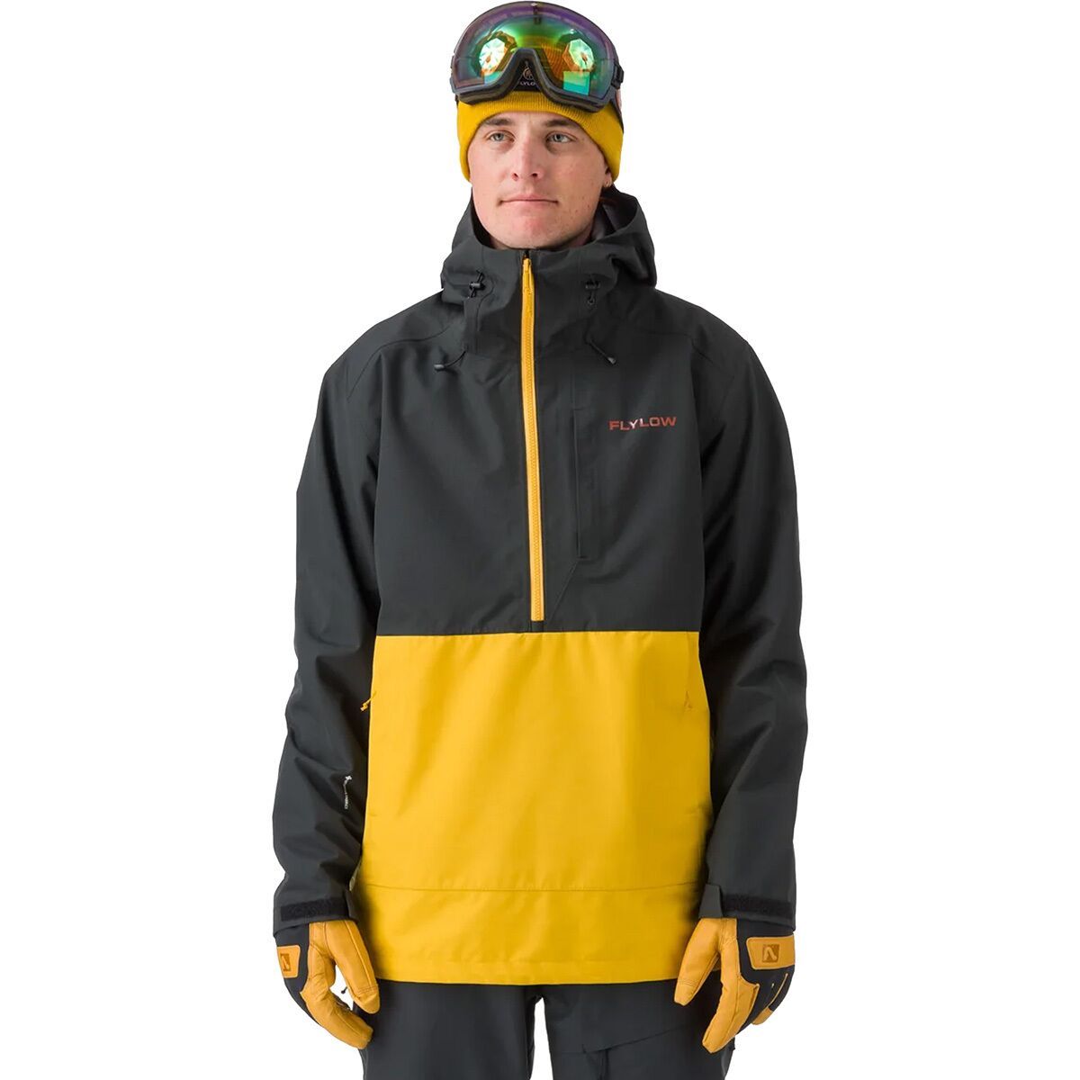 Flylow Men's Knight Anorak in Butterscotch / Black - Size: Small