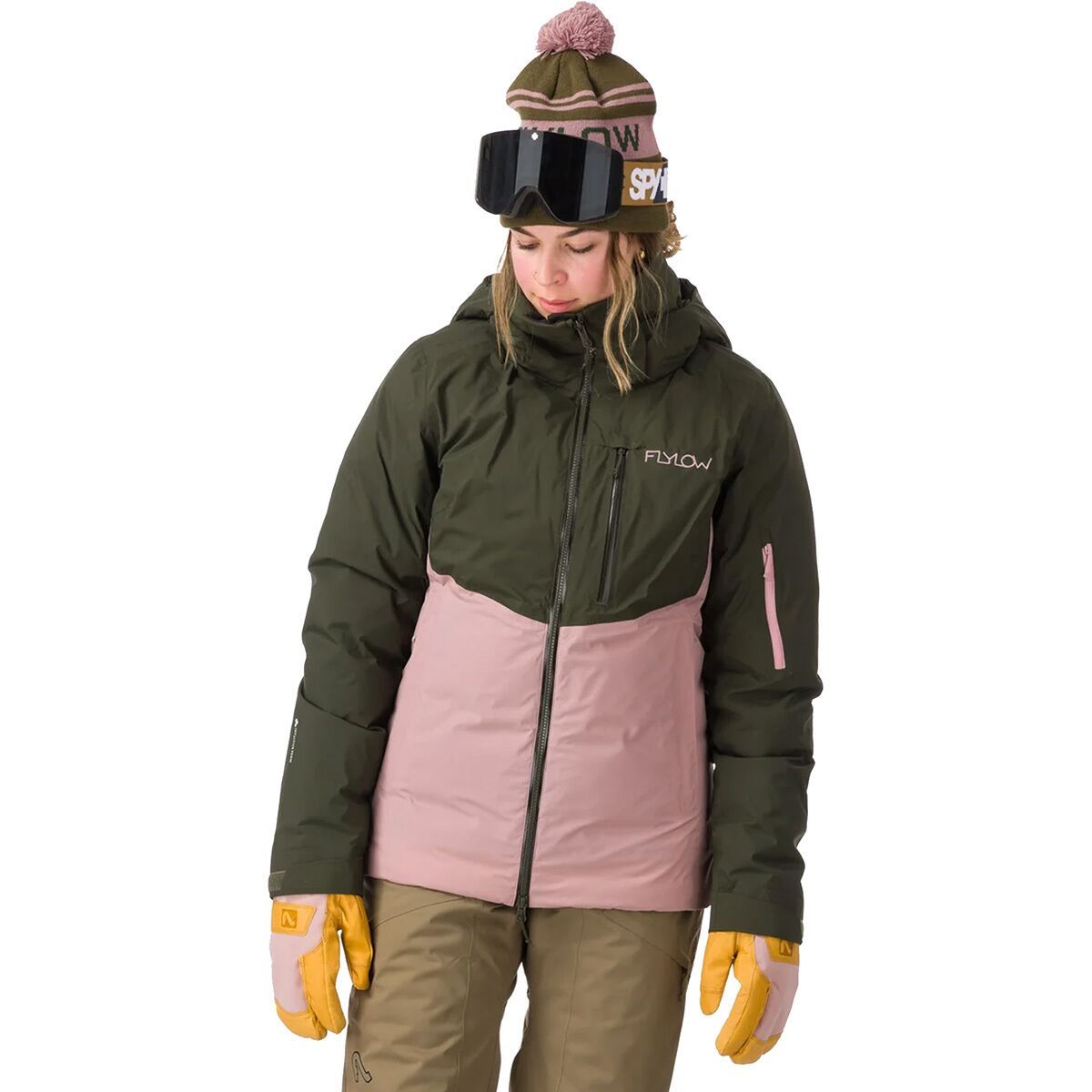Flylow Women's Charlie Coat in Evergreen / Dusty Iris - Size: XL