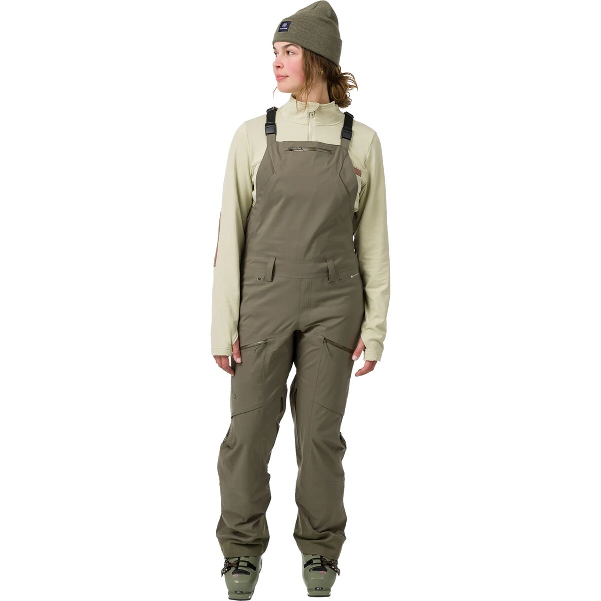 Flylow Women's Foxy Bib Pant in Leaf - Size: 8/Regular