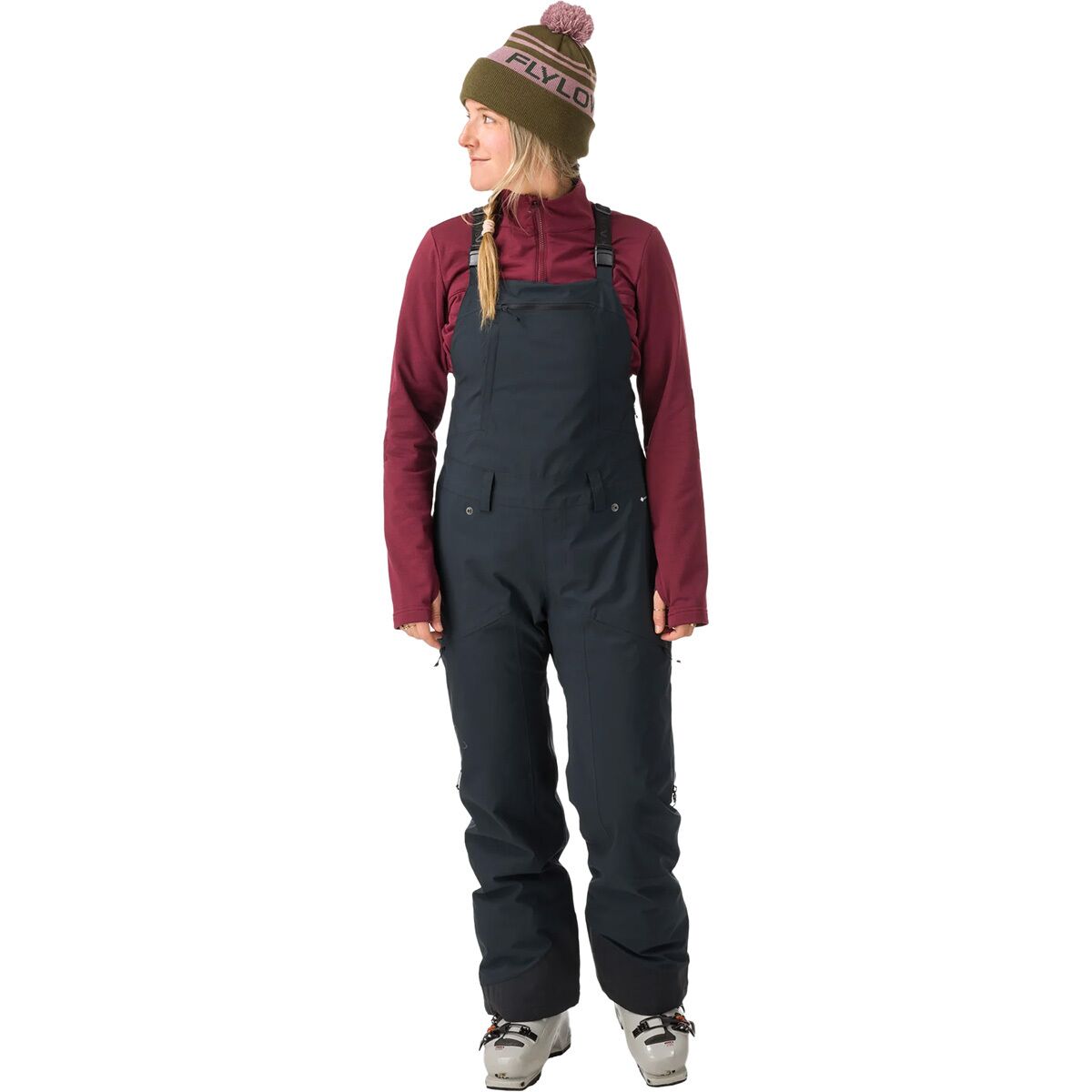 Flylow Women's Foxy Insulated Bib in Black - Size: 6/Regular