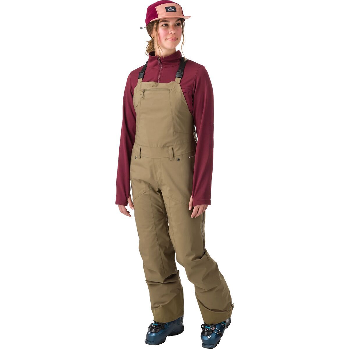 Flylow Women's Foxy Insulated Bib in Capers - Size: 4