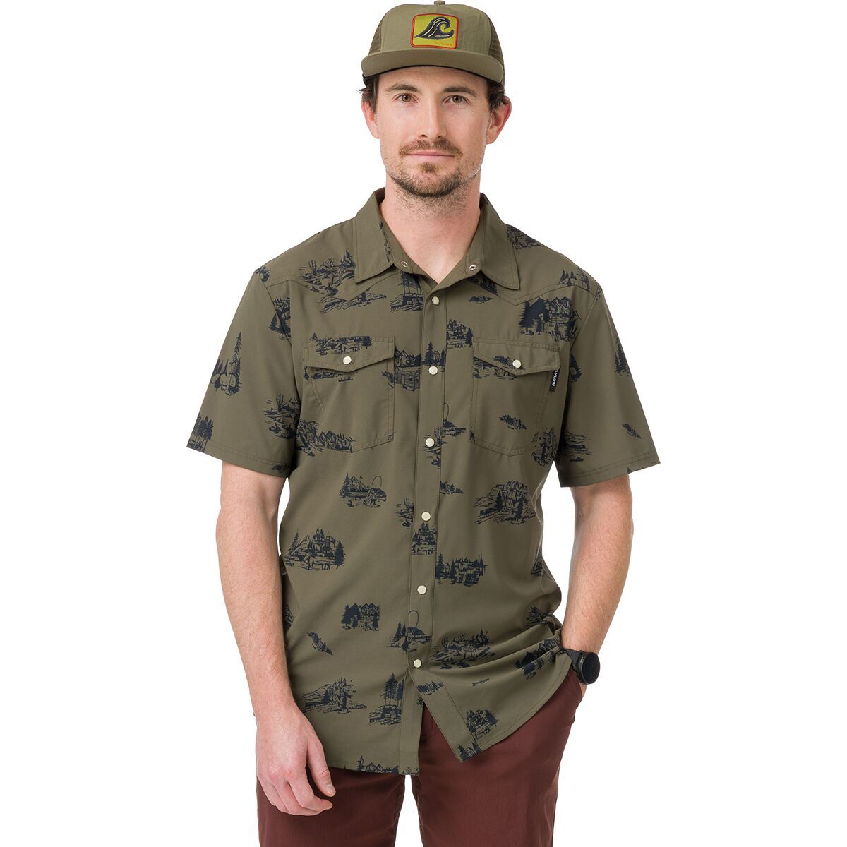 Flylow Men's Cody Shirt in Jasper / Night Western - Size: Small