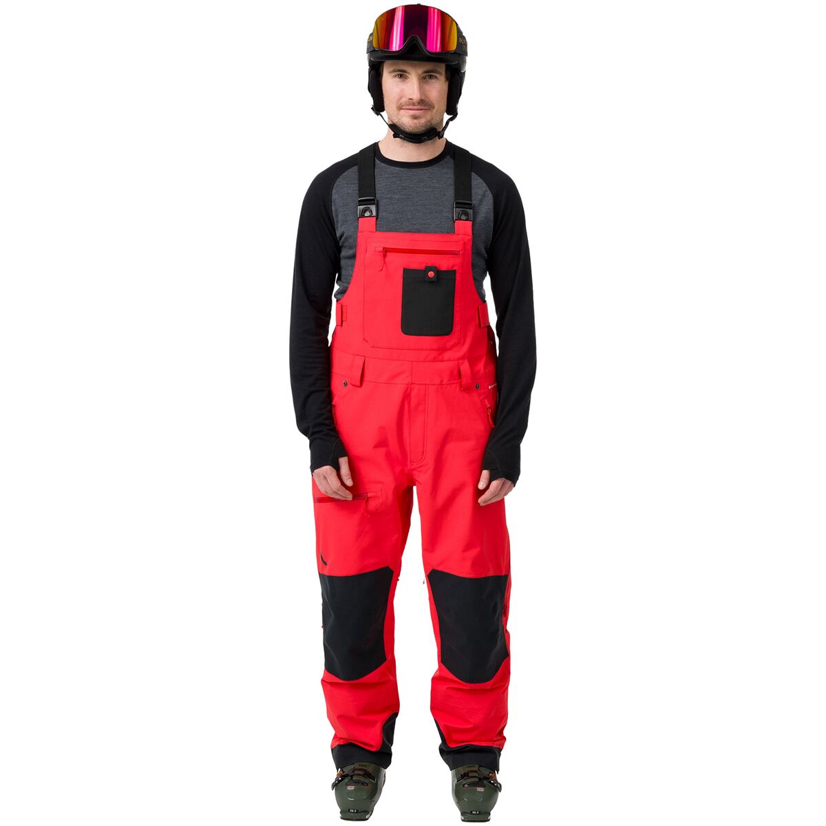 Flylow Flylow Men's Baker Bib Pant in Magma / Black - Size: M/Regular - $285.97 at Steep and Cheap