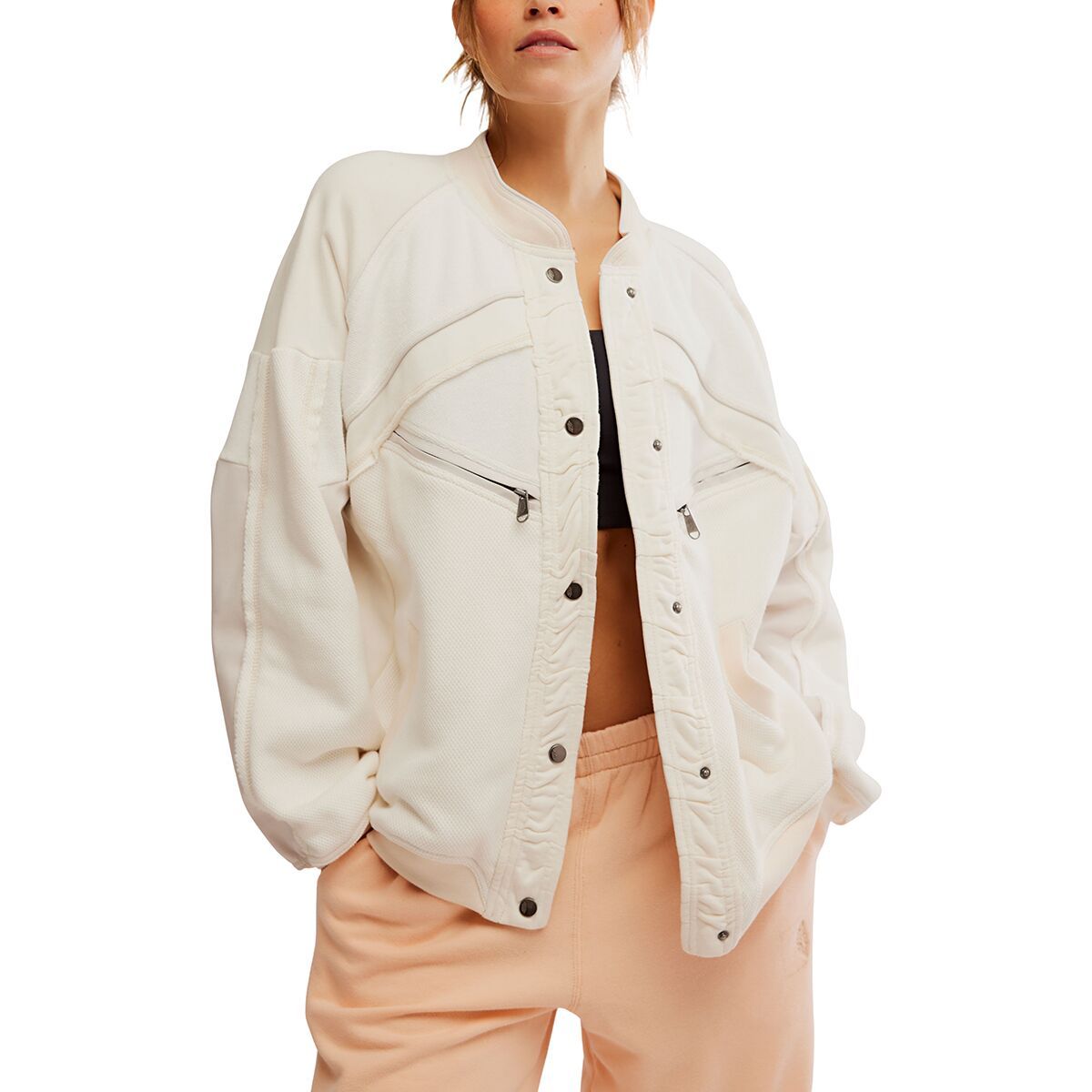 FP Movement Women's Extra Winnings Cardi in Ivory Combo - Size: XL