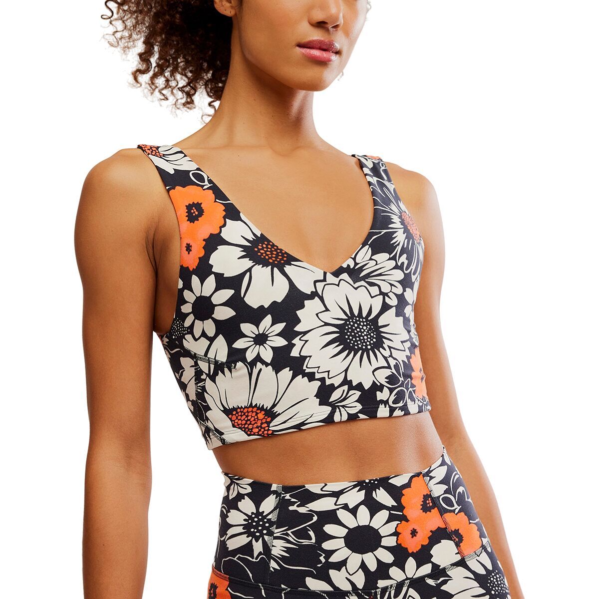 FP Movement Women's Print Never Better Crop Top in Floral Tuxedo Combo - Size: XS