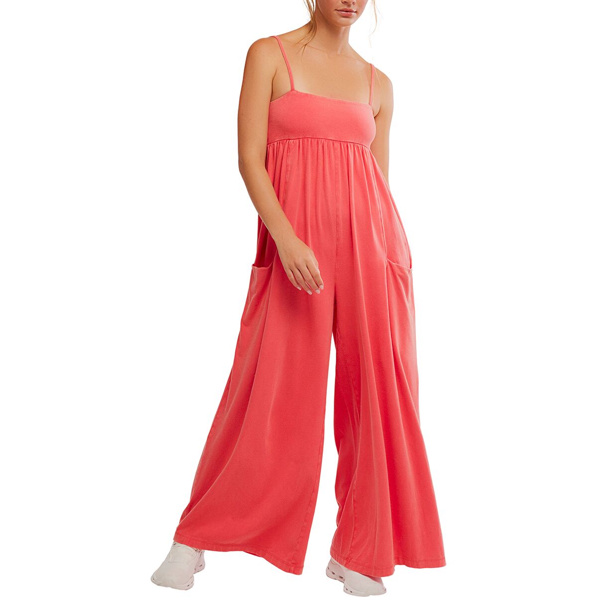 FP Movement Women's Hot Shot Strappy Jumpsuit 2 in Grapefruit - Size: Large