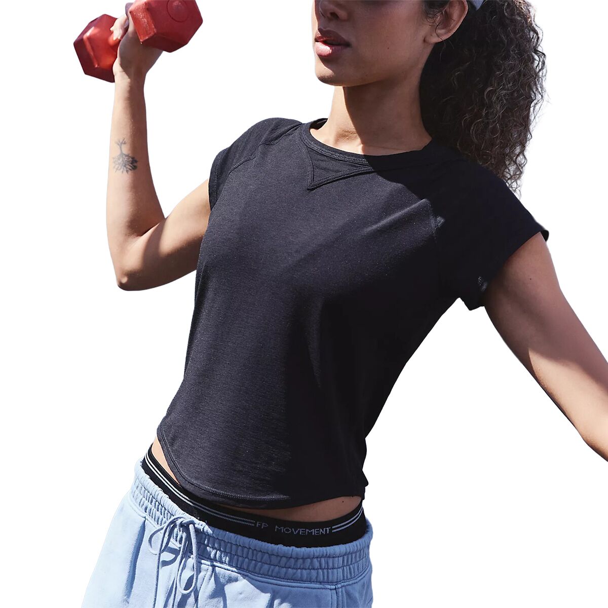 FP Movement FP Movement Women's Tempo Baseball T-Shirt in Black - Size: XS - $26.00 at Steep and Cheap