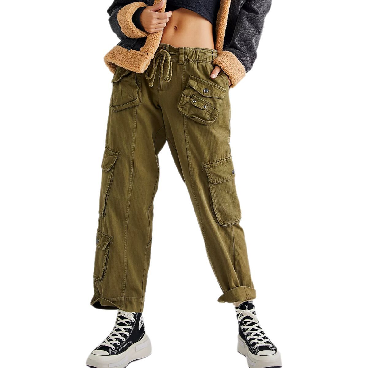 Free People Women's Tahiti Cargo Pant in Tofu - Size: Large