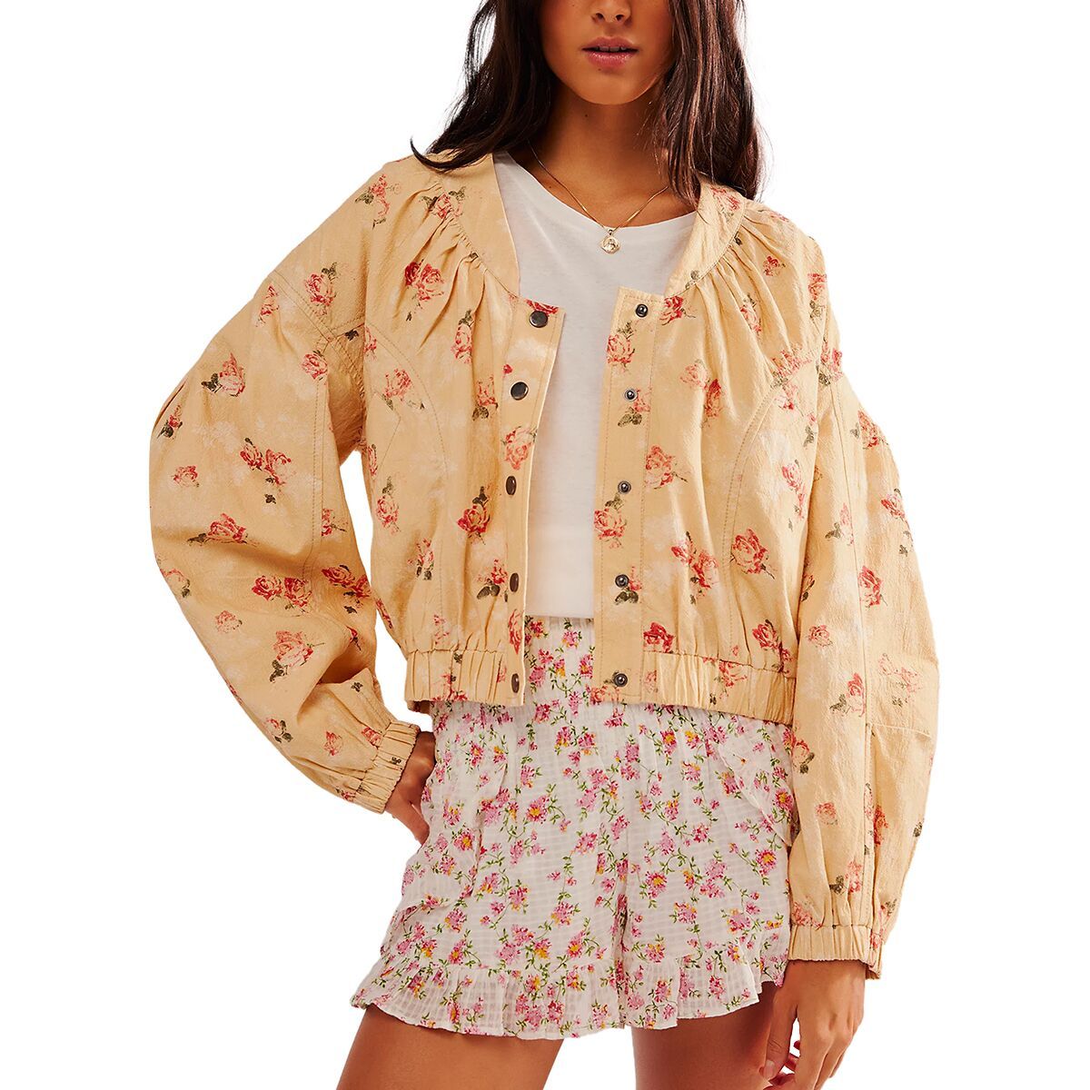 Free People Women's Rory Bomber in Warm Combo - Size: Large